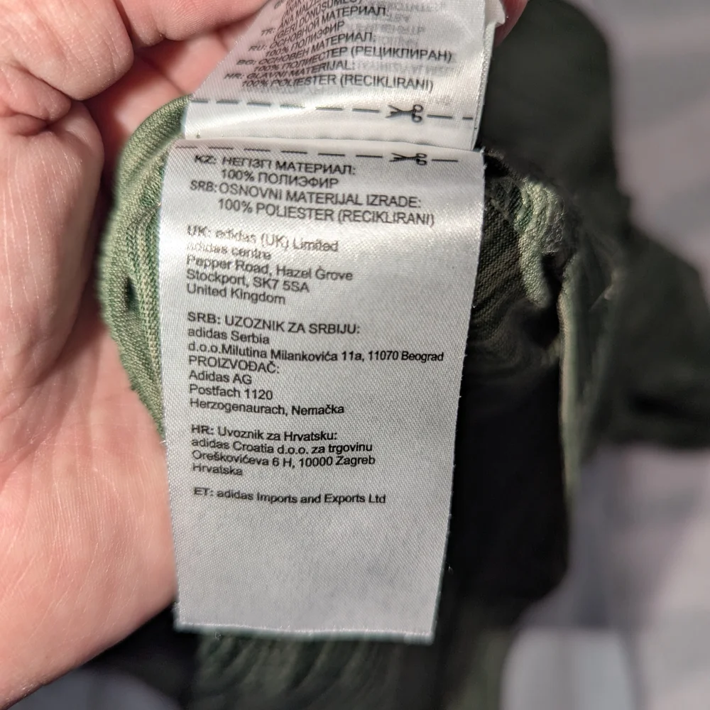 Adidas Men's Green‎ Striped Shirt